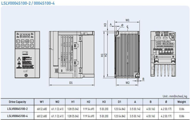 Biến tần LS LSLV0004S100-2EONNS - Hình ảnh 4