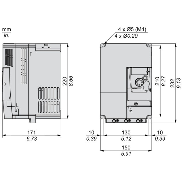 Biến tần Schneider ATV310HU75N4E - Hình ảnh 2