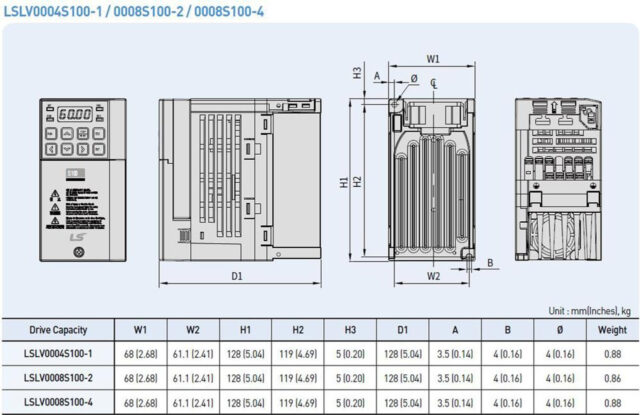 Biến tần LS LSLV0008S100-2EONNS - Hình ảnh 4